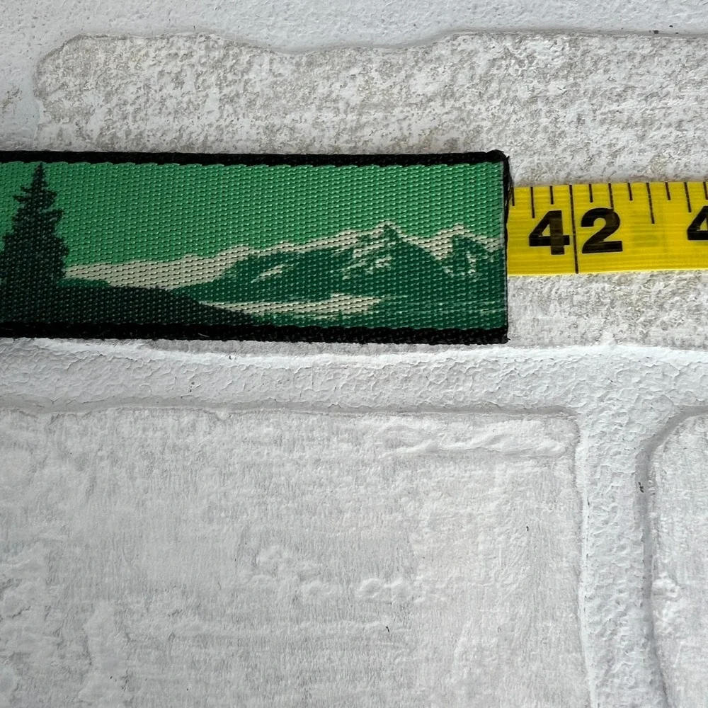 Croakies Nylon Belt Trees Mountains Green Landscape Bottle Opener Adjustable